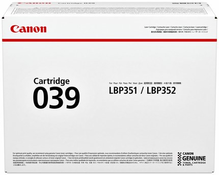 Cartouche toner Canon 039 noir