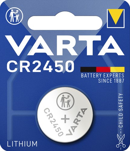 Pile bouton Varta CR2450 lithium blister 1 pièce