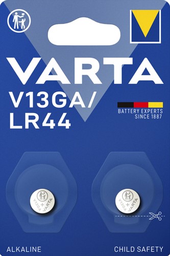 Batterij Varta knoopcel V13GA alkaline blister à 2stuk