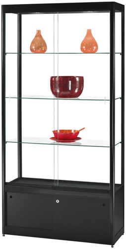 VITRINE SDB GPC-O-LED NOIR 1000X400X2000MM