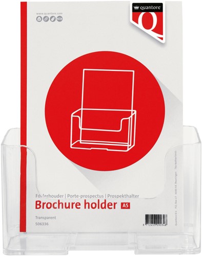 Porte-brochures Quantore A5 transparent