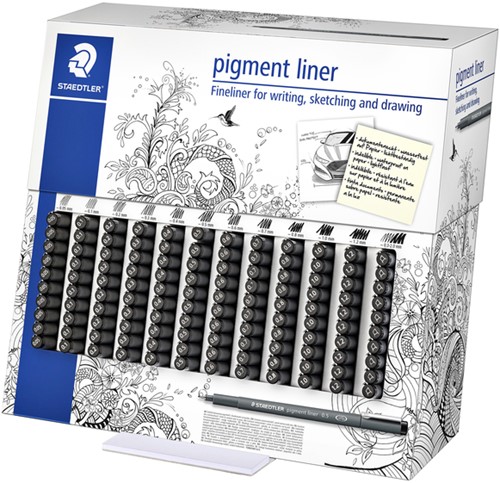 Fineliner Staedtler Pigment 308 display de 120 pièces assorti