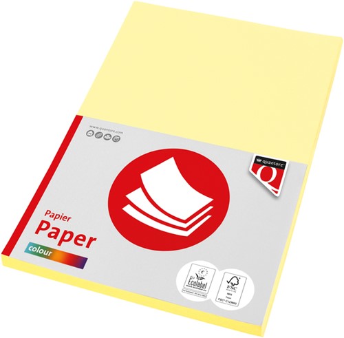 Kopieerpapier Quantore Colour A4 120gr kanariegeel 100 vel