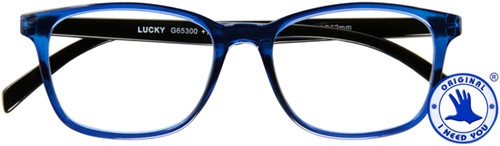 Lunettes de lecture I Need You +3.00 dpt Lucky bleu-noir