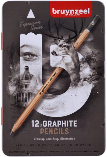 Crayon graphite Bruynzeel Expression boîte 12 pièces