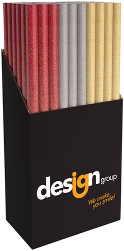 Papier cadeau Design group Glitter uni 150x70cm assorti