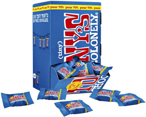 Chocolade Tony's Chocolonely tiny puur doos 100 st