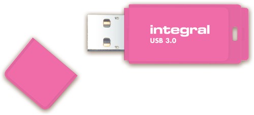 Clé USB 3.0 Integral 64Go néon rose