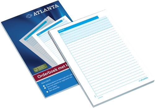 Carnet de commandes Djois Atlanta A5 50x2 feuilles carbone blanc