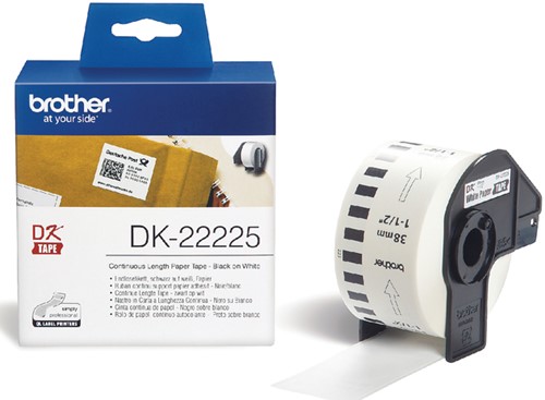 Etiket Brother DK-22225 doorlopend 38mm 1 rol á 30m wit