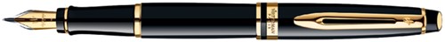 Stylo plume Waterman Expert Noir Laqué GT Medium