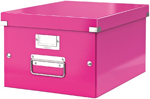 Boîte de rangement Leitz Click & Store WOW carton recyclé 281x200x370mm rose