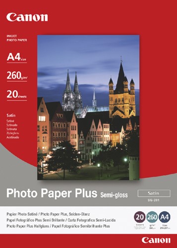 Papier jet d’encre Canon SG-201 A4 260g semi-brillant 20 feuilles