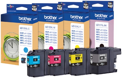 Cartouche d’encre Brother LC-127XLVALBP noir+3 couleurs