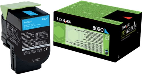 Cartouche toner Lexmark 80C20C0 Prebate bleu