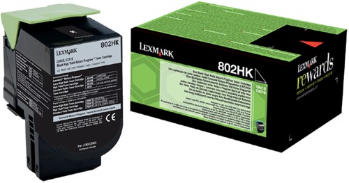 Tonercartridge Lexmark 80C2HK0 prebate zwart