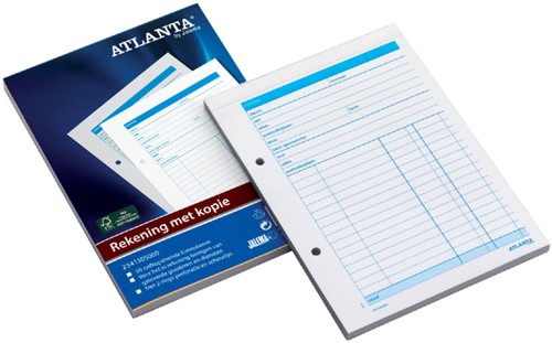 Carnet de factures Djois Atlanta A4 50x2 feuilles autocopiant blanc