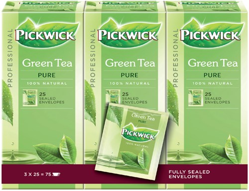 Thé vert Pickwick Pure Fair Trade 25x 1,5g