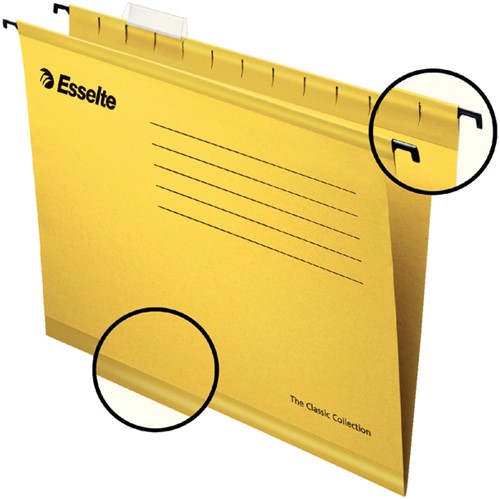 Hangmap Esselte Classic folio V-bodem geel