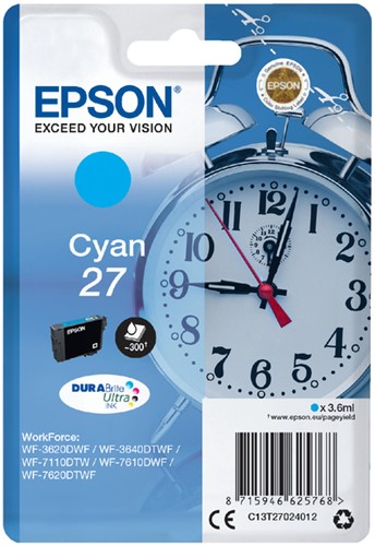 Cartouche d’encre Epson 27 T2702 bleu