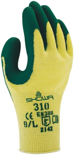 Gant Showa 310 Grip latex vert/jaune Medium