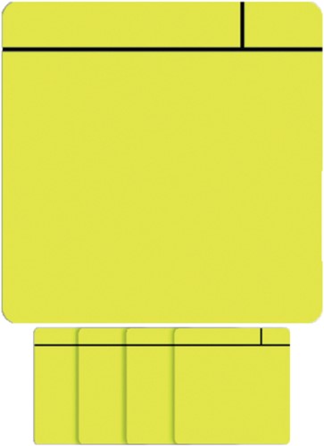 Aimant Scrum 75mmx75mm jaune 5 pièces