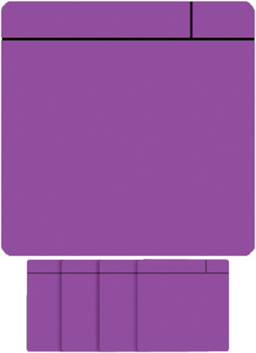 Aimant Scrum 75mmx75mm violet 5 pièces