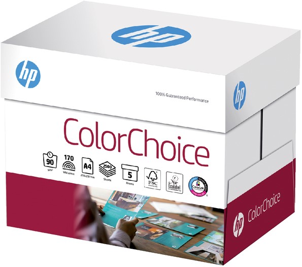 HP ColorChoice Ramette papier d'impression A4, 90 g, paquet de 500