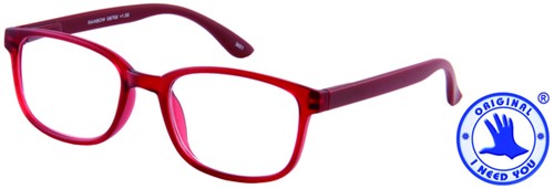 Lunettes de lecture I Need You +1.50 dpt Rainbow rouge foncé