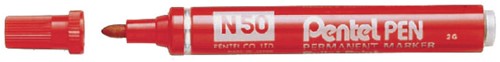 Marqueur Pentel N50 ogive 1,5-3mm rouge