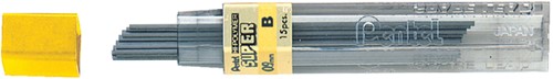 Mine Pentel B 0,9mm noir tube 12 mines