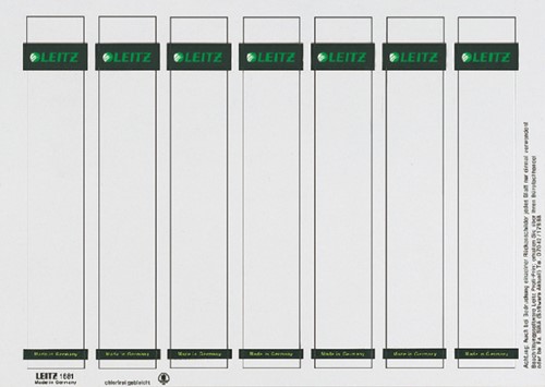 Etiquette dorsale Leitz Smal/courte 31x190mm à insérer blanc 175 pièces